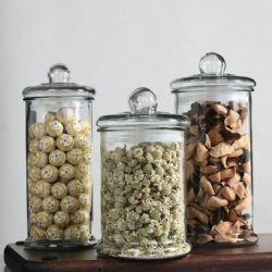 Cylinder Durable Glass Container for Food Machine Made