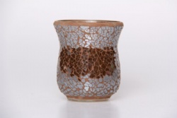 9*11CM Mink Color Mosaic Hurricane Vase Wholesale