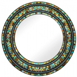 Wayfair Popular Selling 60-80CM Elegant Greem with Pearl Mosaic Wall Mirror