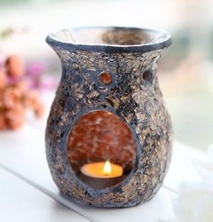 Brown with Black Crackle Mosaic Fragrance Burner