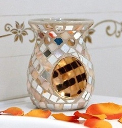 Glam Square Mirror Mosaic Oil Burner for Home Life
