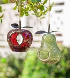 Wholesales Garden Hanging Fruit Shape Mosaic Bird Feeder